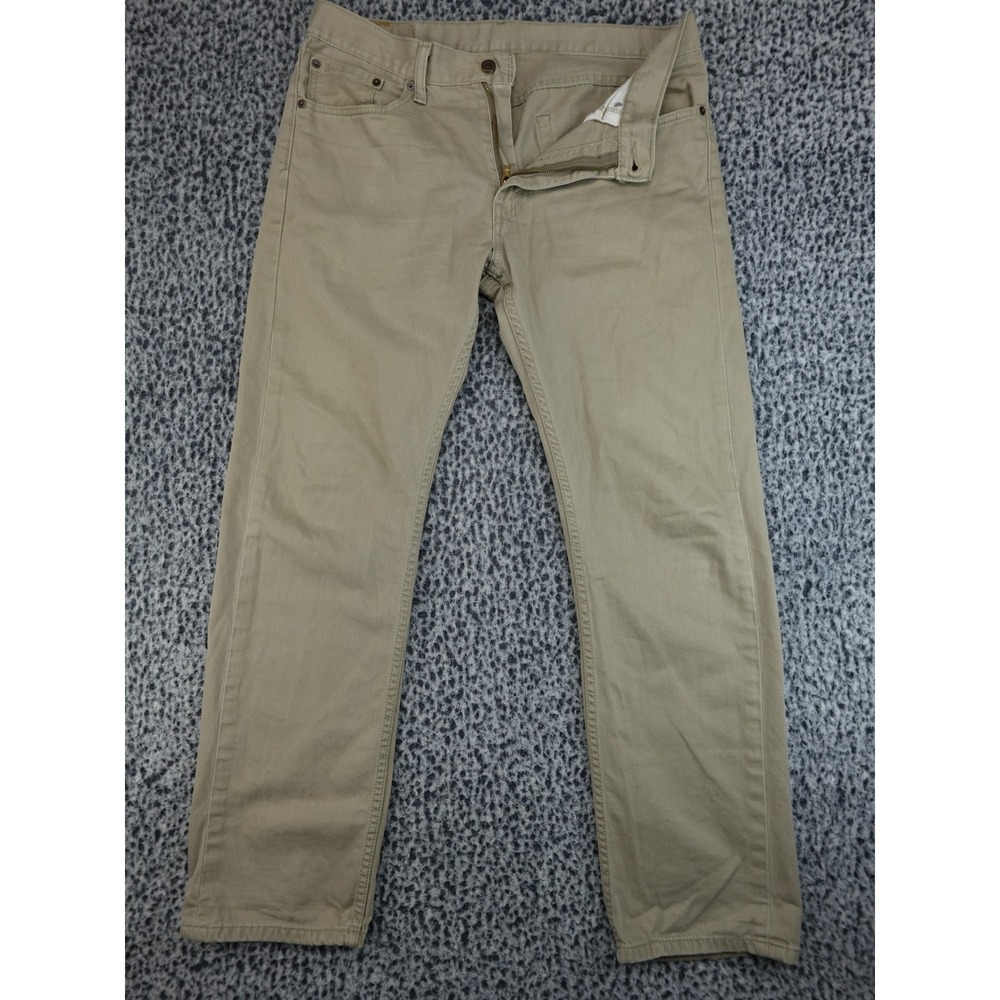 Levi's 505 Regular Fit Pants Mens 32x32 Tan‎ Straight Leg Khaki Chino